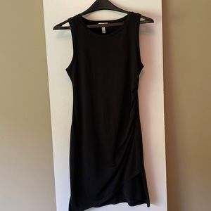Leith rushed bodycon black tank dress size large